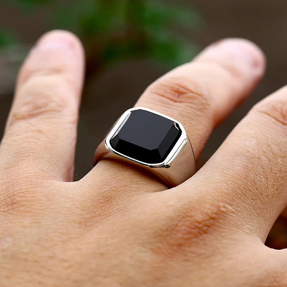 The St. James Black Agate Ring