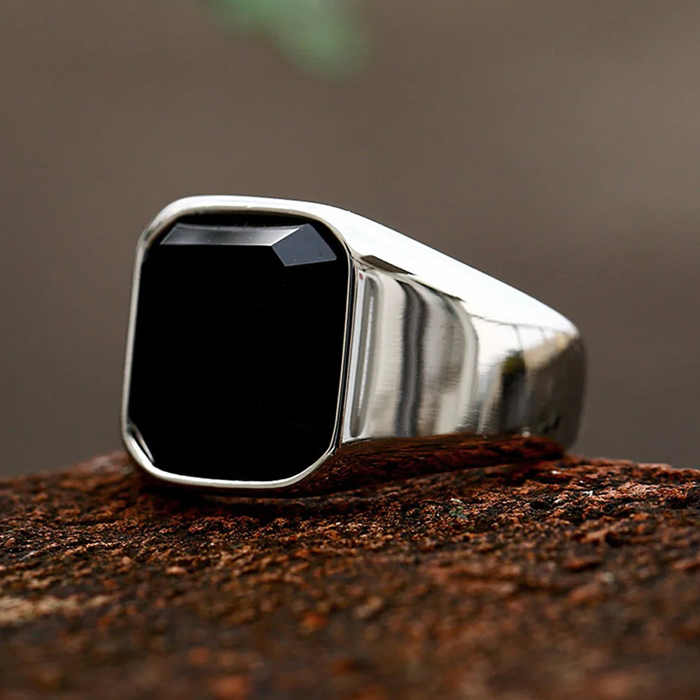 The St. James Black Agate Ring