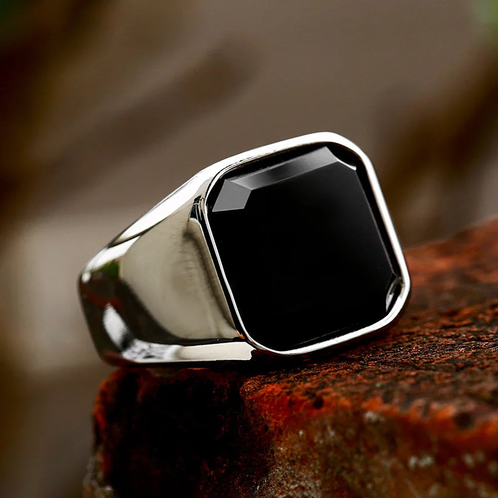 The St. James Black Agate Ring