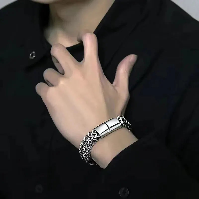 The Greenwich Braided Steel Bracelet